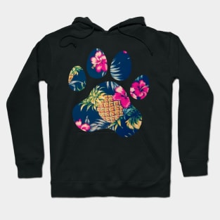 Navy Pineapple Paw Print Hoodie